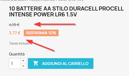 Sconti per Gruppo su PresaShop